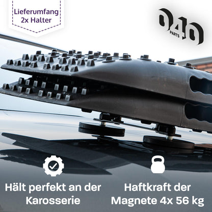 040 Parts Magnetische Halterung für Auffahrkeile und Sandbleche extra Variabel - Pro Variante auch für Maxtrax