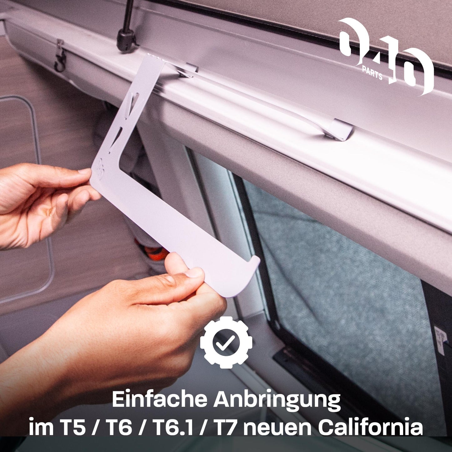 040 Parts Praktikus konylarorszalag-tartó VW T7 új California-hoz - erősített változat!