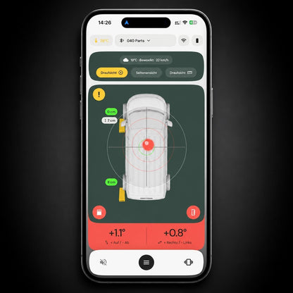 040 Parts Nivellier-Set: Smarter Level-Sensor + Hebekissen 2er - in unter 2 Minuten gerade stehen