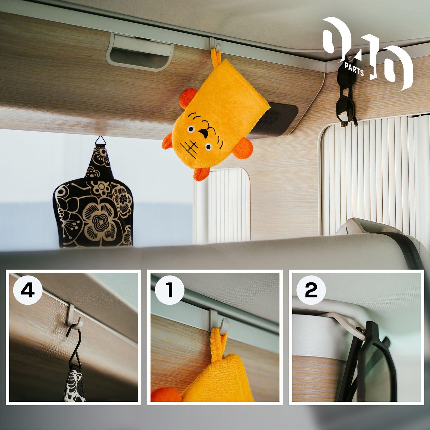 040 Parts robuuste hakenset van 4 stuks voor jouw kast in de VW T5 T6 T6.1 California