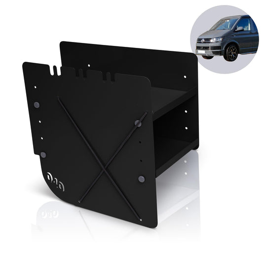 B-Ware : 040 Parts Organisateur de chaussures NOIR CÔTÉ PASSAGER Accessoires adaptés pour VW T5 T6 T6.1 Rangement chaussures Sac à chaussures