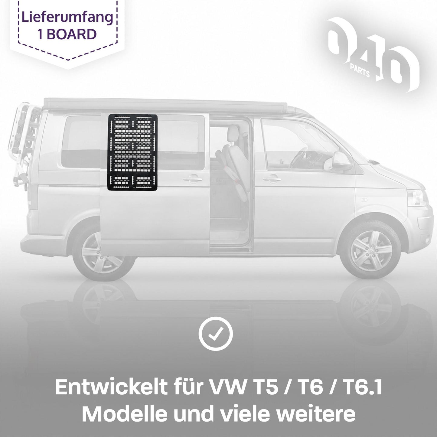 040 Parts Schiebetür Molle Board schmal für VW T5 T6 T6 1 Mercedes Marco Polo Ford Tourneo Custom Nugget etc