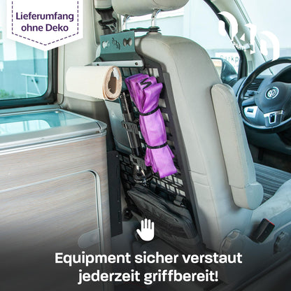 040 Parts Molle Board for the Driver's Seat in the California – Organizer & Equipment Holder Tool Board for VW T5 T6 T6.1 California