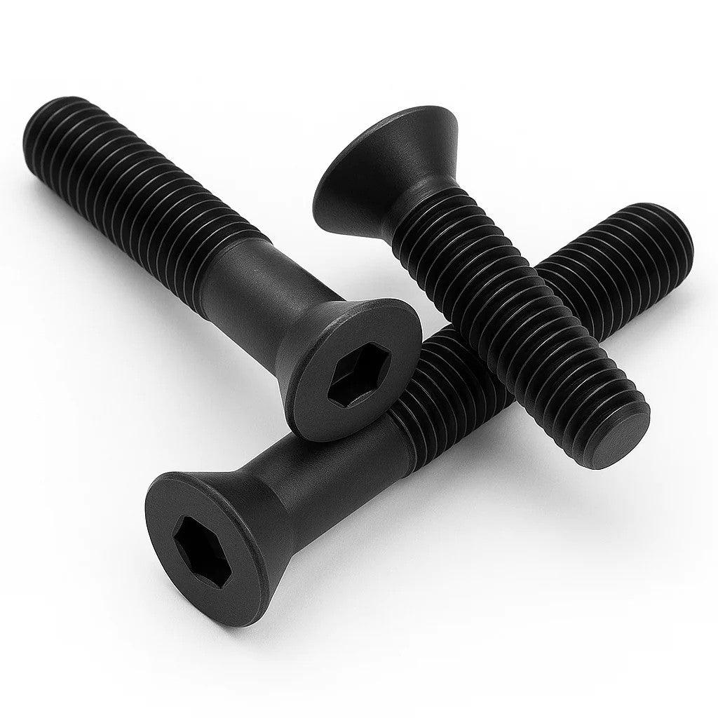 Tornillo de cabeza avellanada ISO 10642 M4 8-8 zincado negro hexagonal interior