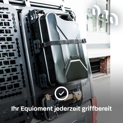 040 Parts Molle Kofferhalterung Komplett-Set: 2er Mittelstücke + 4er Ecken - Boxen bombenfest am Molle Board