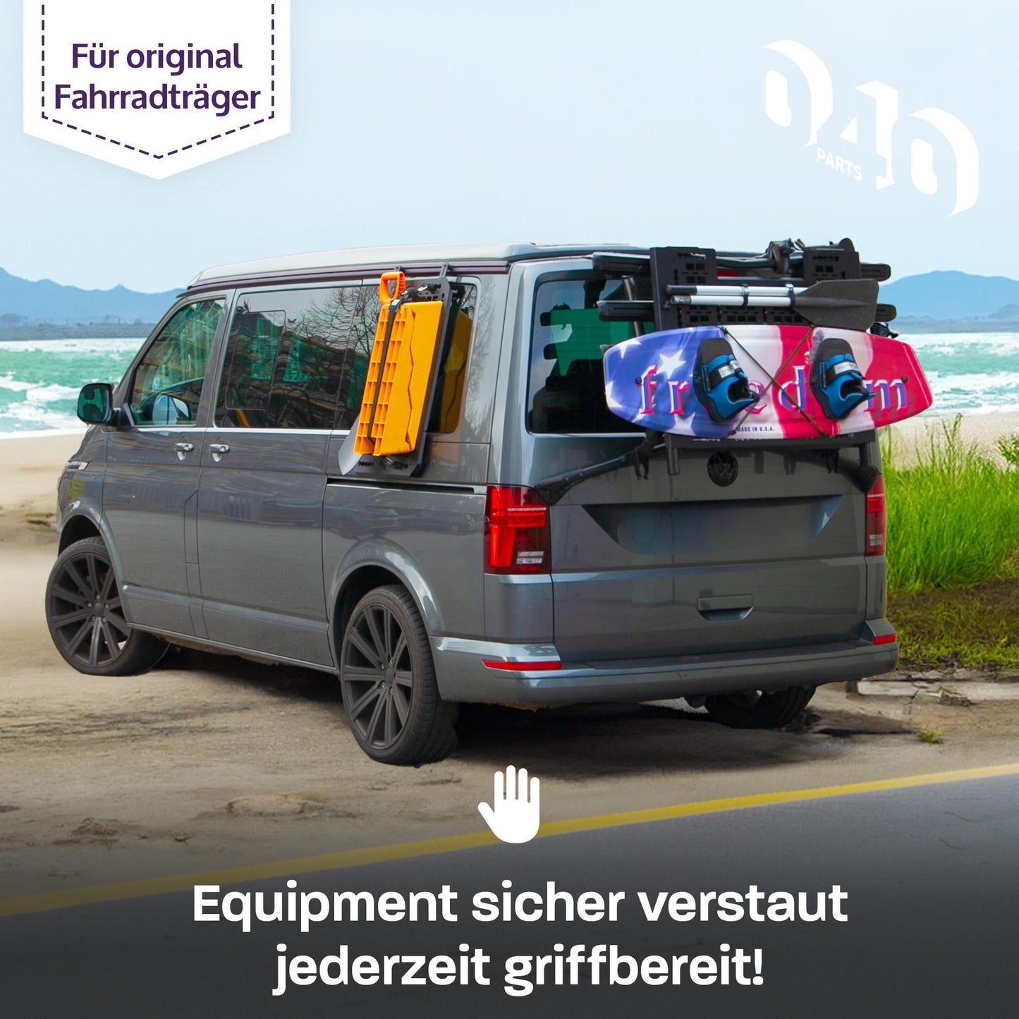 040 Parts Molle Board für VW T6.1 VW T6 original Fahrradträger und Thule WanderWay Gepäckträger Offroad Zubehör Toolboard Werkzeughalter