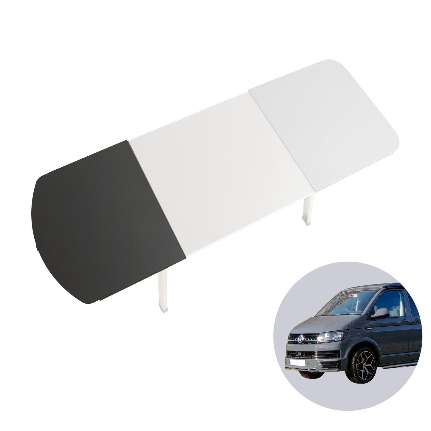 040 parts Bordpladeudvidelse rundt side til VW T5/T6/T6.1 California stabil skrivebordudvidelse rundt side
