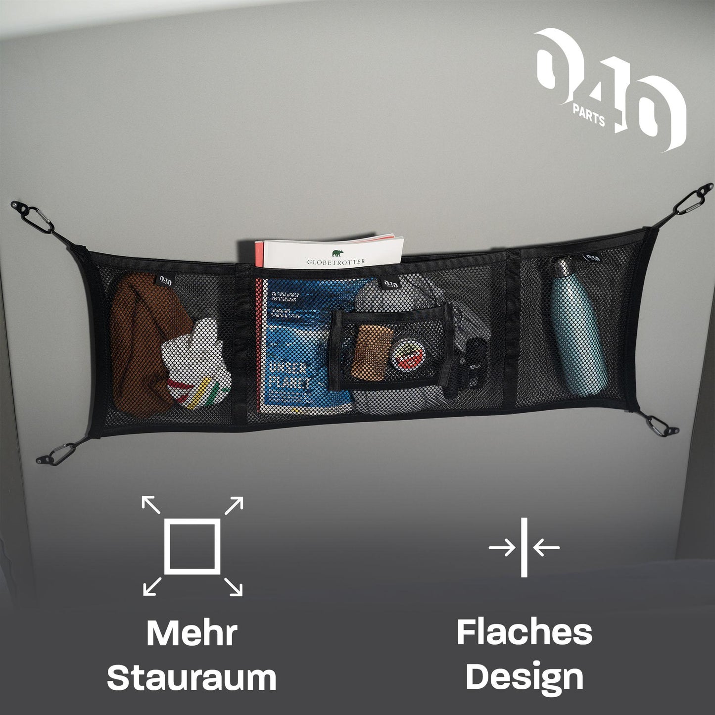 040Parts Gepäck-Netz Kombi-Aufbewahrungs-Netz für Aufstelldach und Innenraum kompatibel mit VW T5 T6 T6.1 T7 California