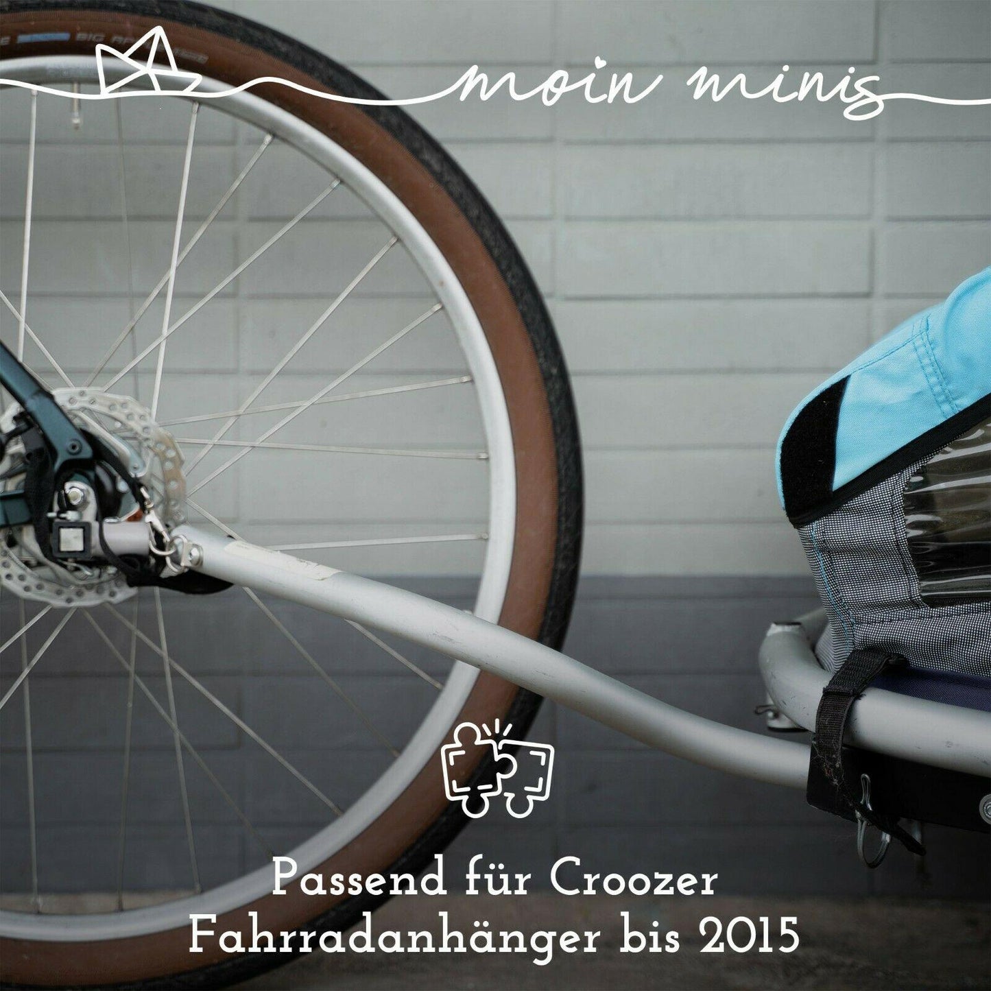 B-Ware: moin minis Adapter Croozer cykelkärra fram till 2015, Croozer 535/737/kid1+2, van 101, Cargo axelAdapter tillskotts­koppling