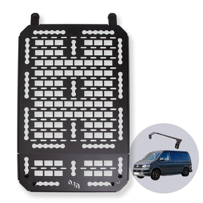 040 Parts Molle Board VW T5 T6 T6.1 Transporter vagy Multivans számára C-sín nélkül Univerzális eszközztartó