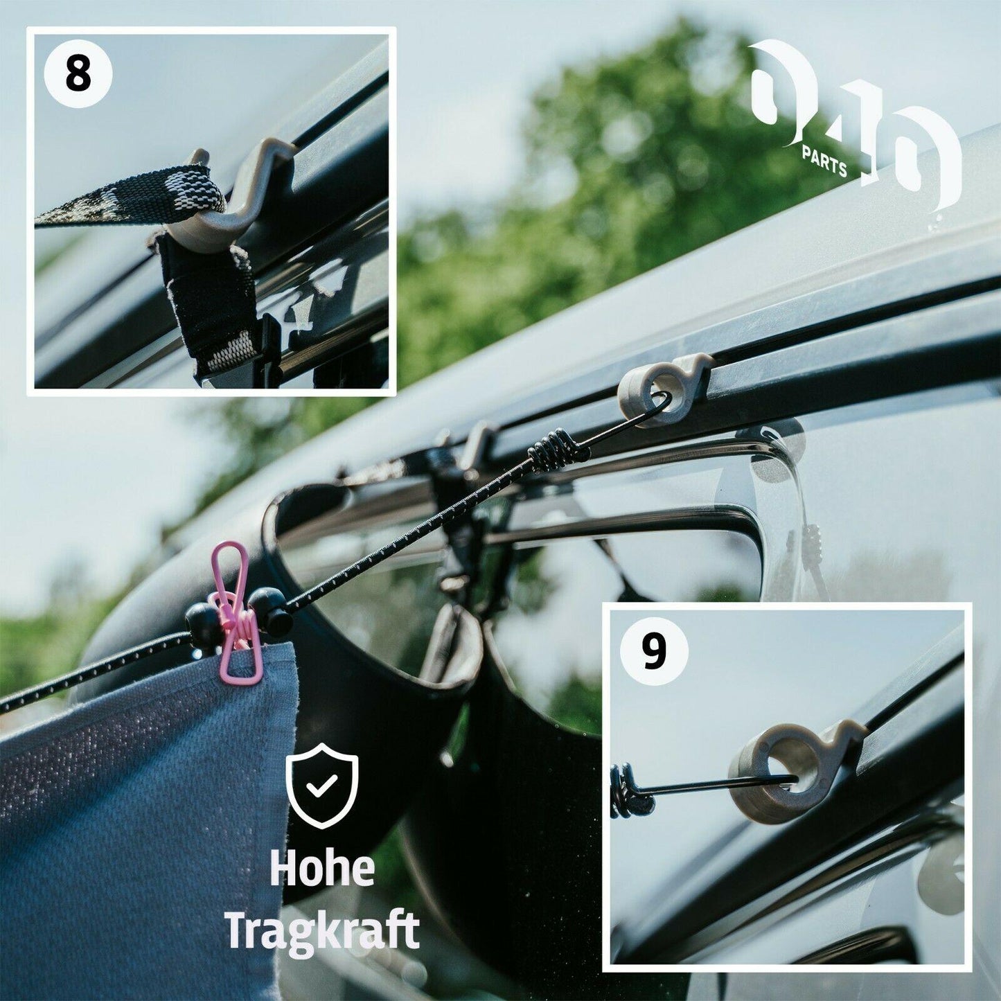 040Parts Set di 10 ganci adatto per VW California T5 T6 T6.1 Bulli Camper Ocean Coast