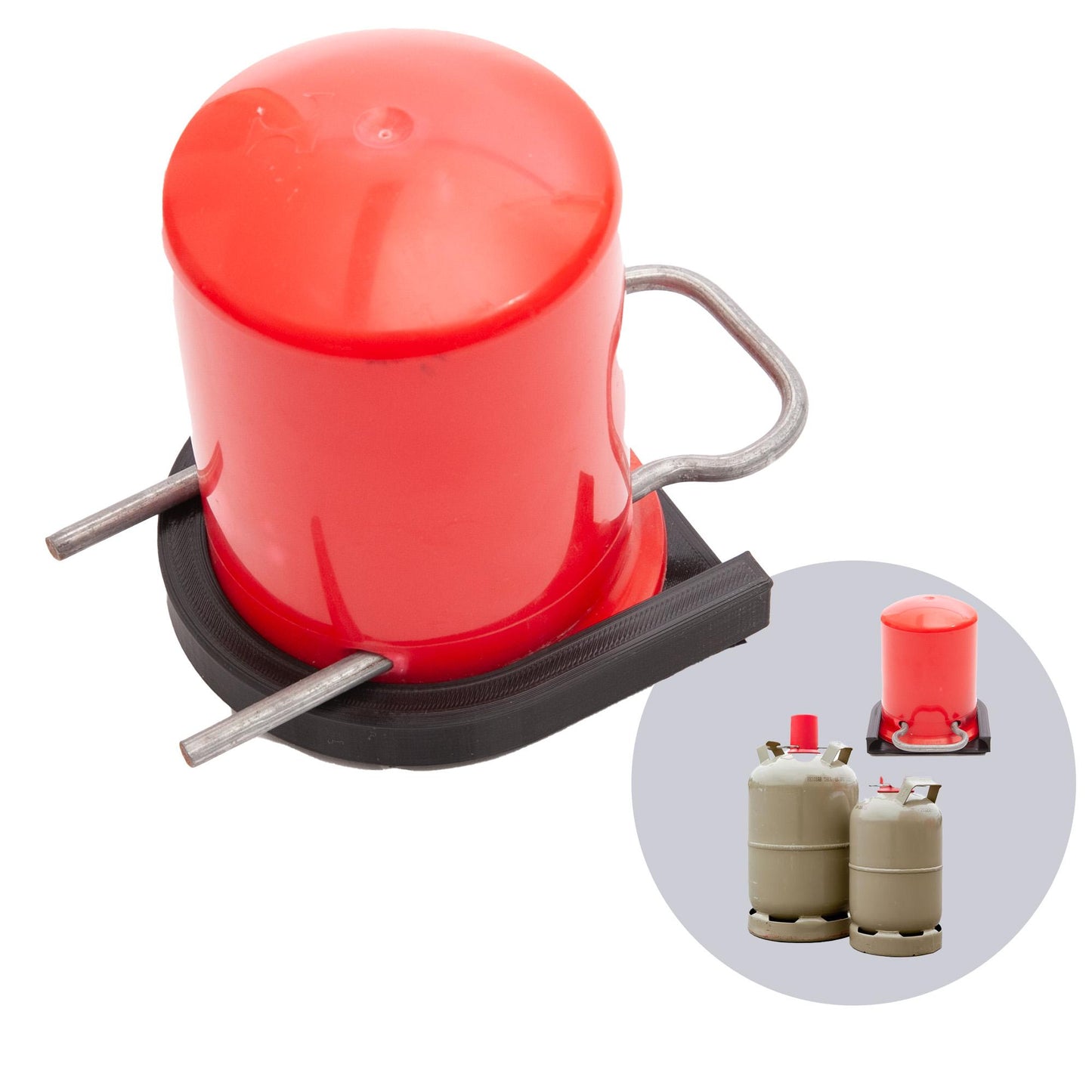 040 parts Držák ochranného krytu na láhev propanu s červeným víkem 5kg 11kg ochranný kryt držák víka nástěnná montáž Camper Obytný vůz Karavan