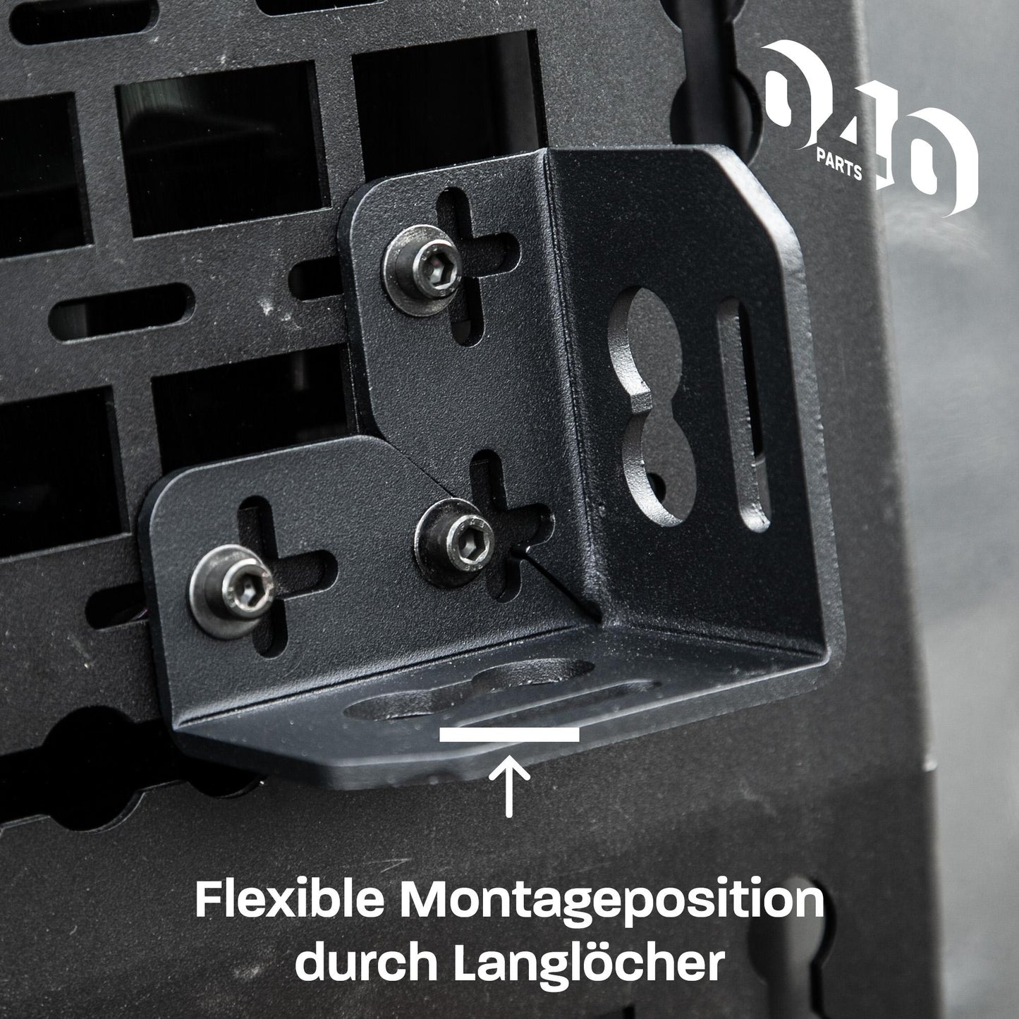 040 Parts jednotlivý hliníkový držák kufru (roh) pro Molleboard - Univerzálně použitelný, Práškově lakovaný, pro těžké zatížení