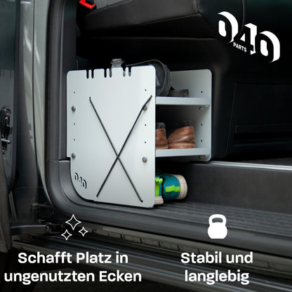 B-Ware: 040 Parts Botník ŠEDÝ STRANA SPOLUJEDOUCÍHO Příslušenství vhodné pro VW T5 T6 T6.1 Organizér bot Tašta na boty