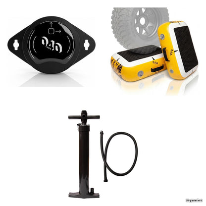 040 Parts Nivellier-Komplettset: Smarter Level-Sensor + Hebekissen 2er + Pumpe - in unter 2 Minuten gerade stehen