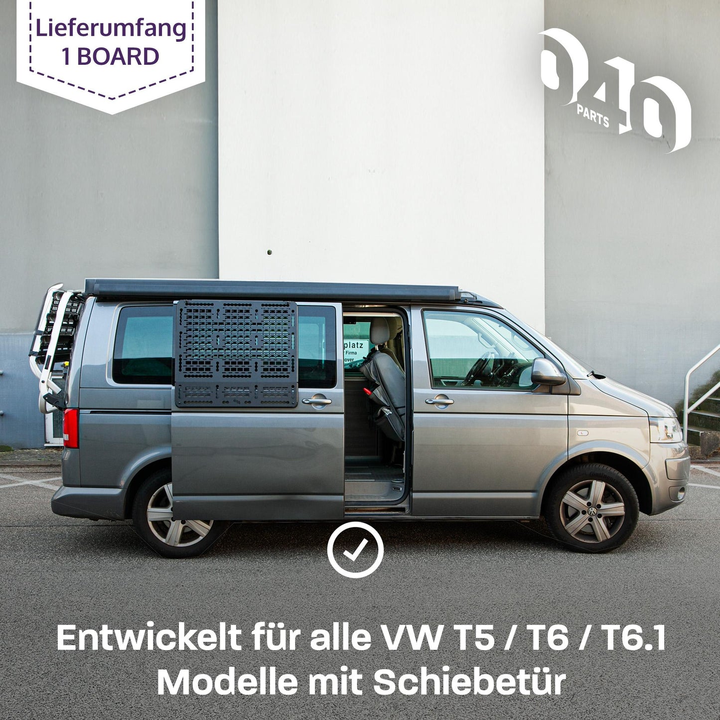 B-Ware: 040 Parts Molle Board för VW T5 T6 T6.1 Mercedes Marco Polo Ford Tourneo Custom Nugget och många fler