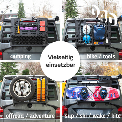 040 Parts Molle Board für VW T6.1 VW T6 original Fahrradträger und Thule WanderWay Gepäckträger Offroad Zubehör Toolboard Werkzeughalter