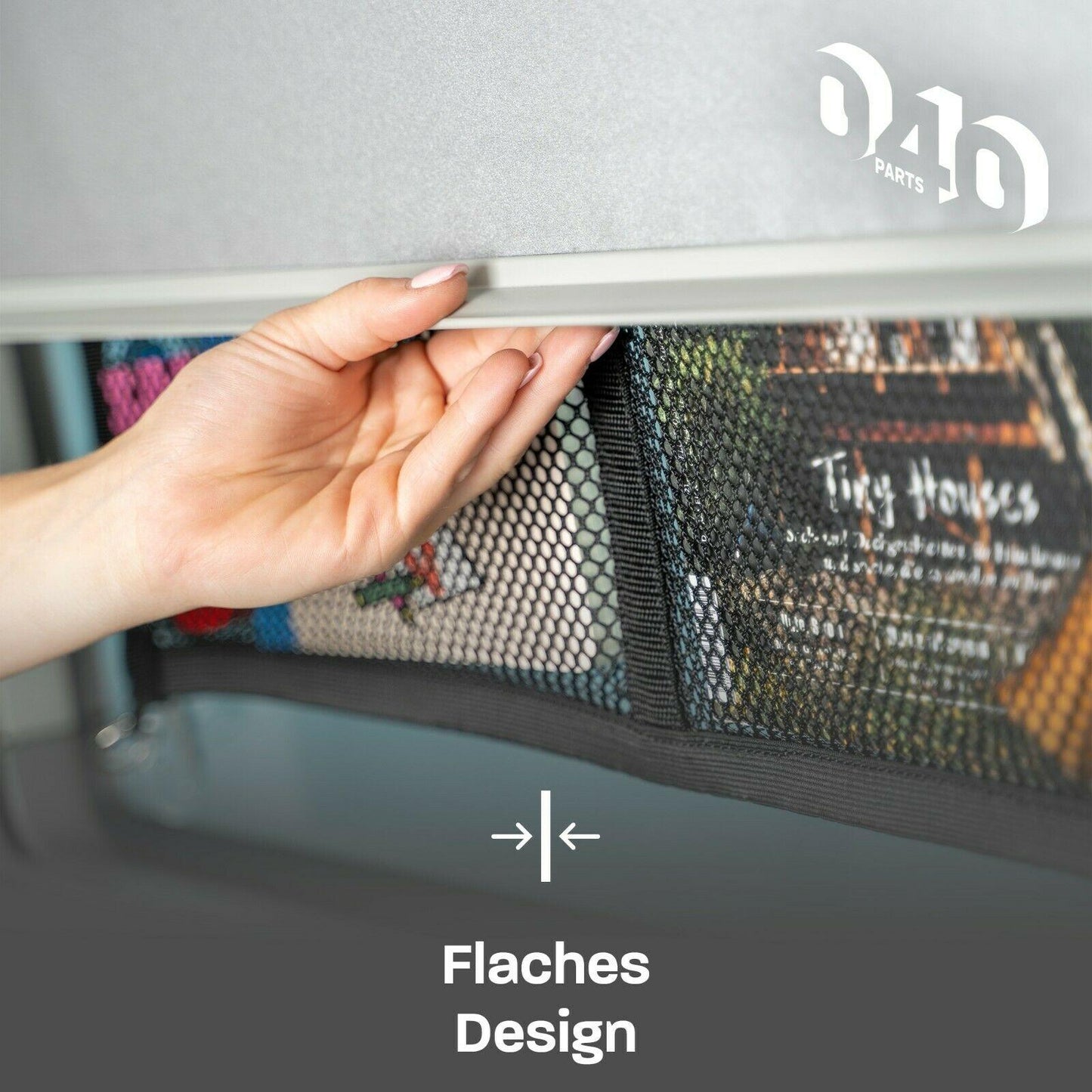 040Parts Aufbewahrungs-Netz für große Fenster von VW T7 T5 T6 Bulli, Multivan