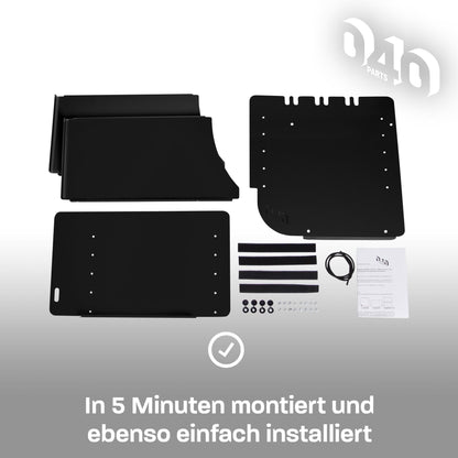 B-Grade: 040 Parts Shoe Rack BLACK DRIVER'S SIDE Accessory compatible with VW T7 California and Multivan Shoe Organizer Shoe Bag