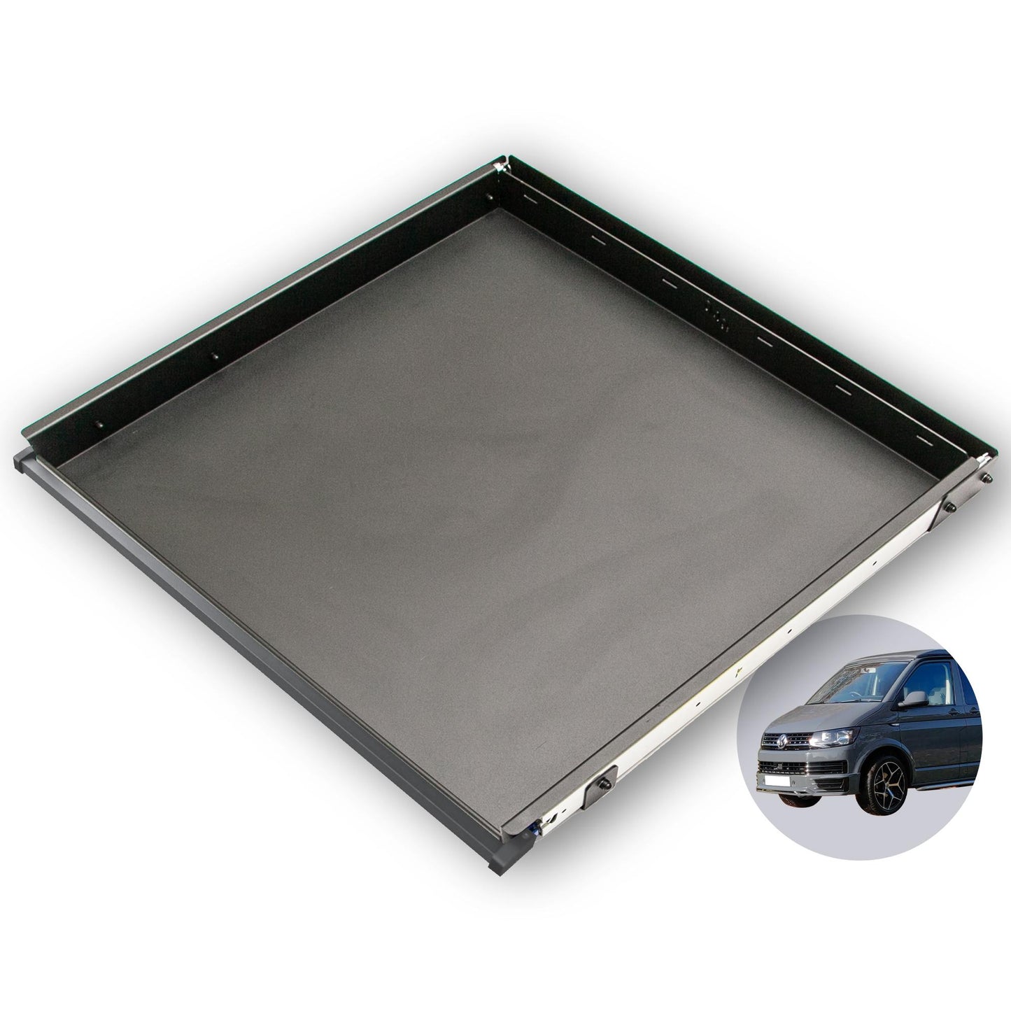 B-Ware: 040 parts Jednoruční zásuvka zadní části 800mm pro T5 T6 T6.1 California Beach nebo pro Multivany Zadní box Zavazadlový výsuv Těžkotonážní výsuv