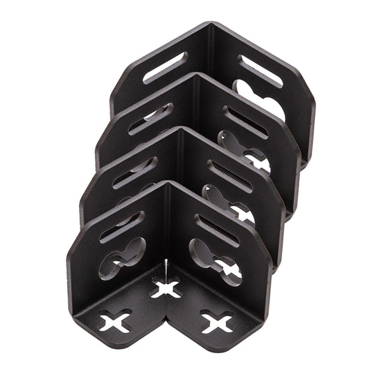 040 Parts Set de 4 Soportes de Aluminio para Maletas (Esquina) para Molleboard - Uso Universal, Lacado en Polvo, para Cargas Pesadas