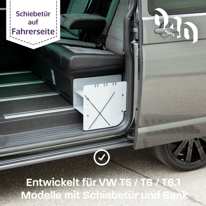 B-Ware: 040 Parts Skoophænger GRÅ FØRERSIDEN Tilbehør passende til VW T5 T6 T6.1 Skoorganizer Skotaske