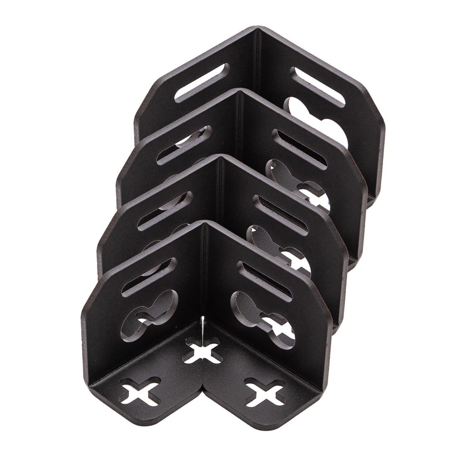 040 Parts Molle Kofferhalterung Komplett-Set: 2er Mittelstücke + 4er Ecken - Boxen bombenfest am Molle Board