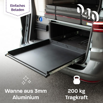 040 parts classic Heckauszug Schublade 950mm für T7 new California Beach Camper Heckbox Gepäckauszug Schwerlastauszug Schiene neuer California
