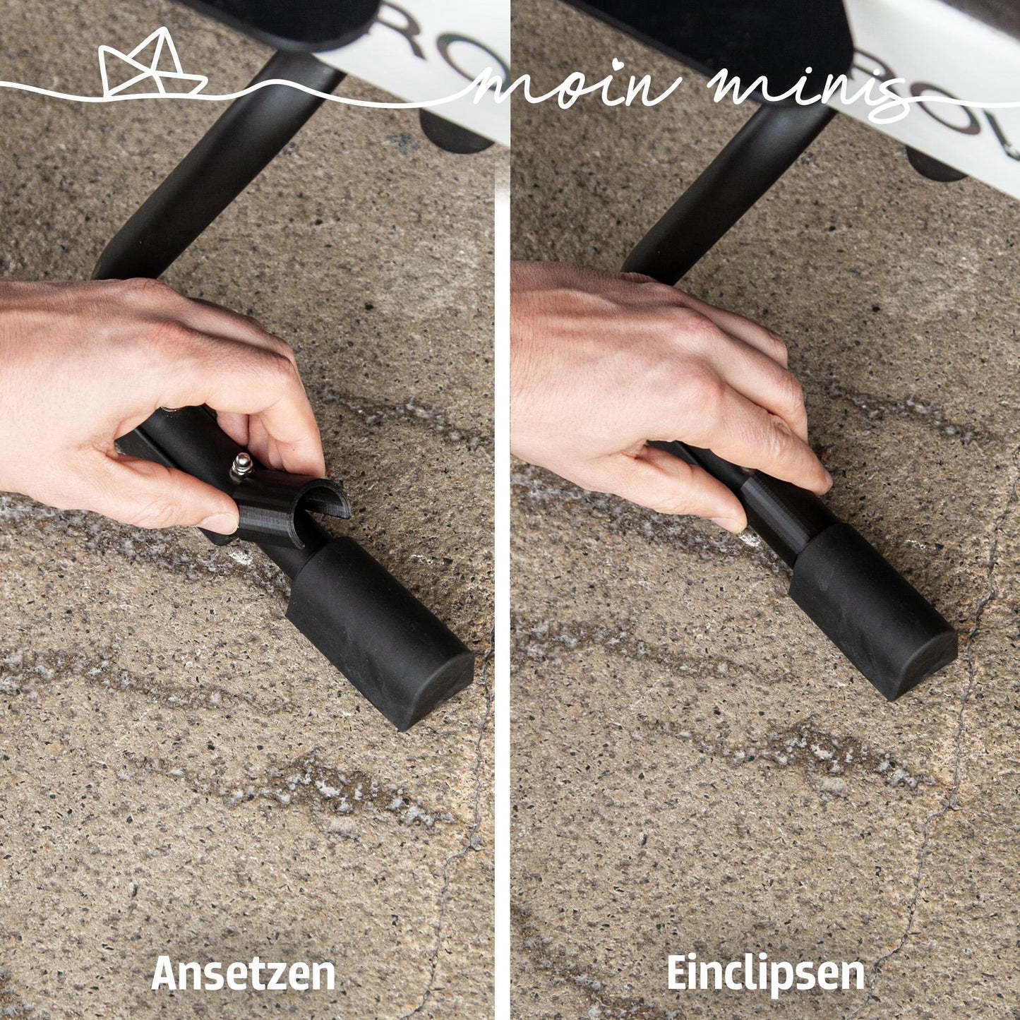 moin minis 1 Stück Abstandshalter für Fahrradständer für Urban Arrow Family & Shorty Lastenräder Schützt Gummipuffer - 040parts - 1234567892000