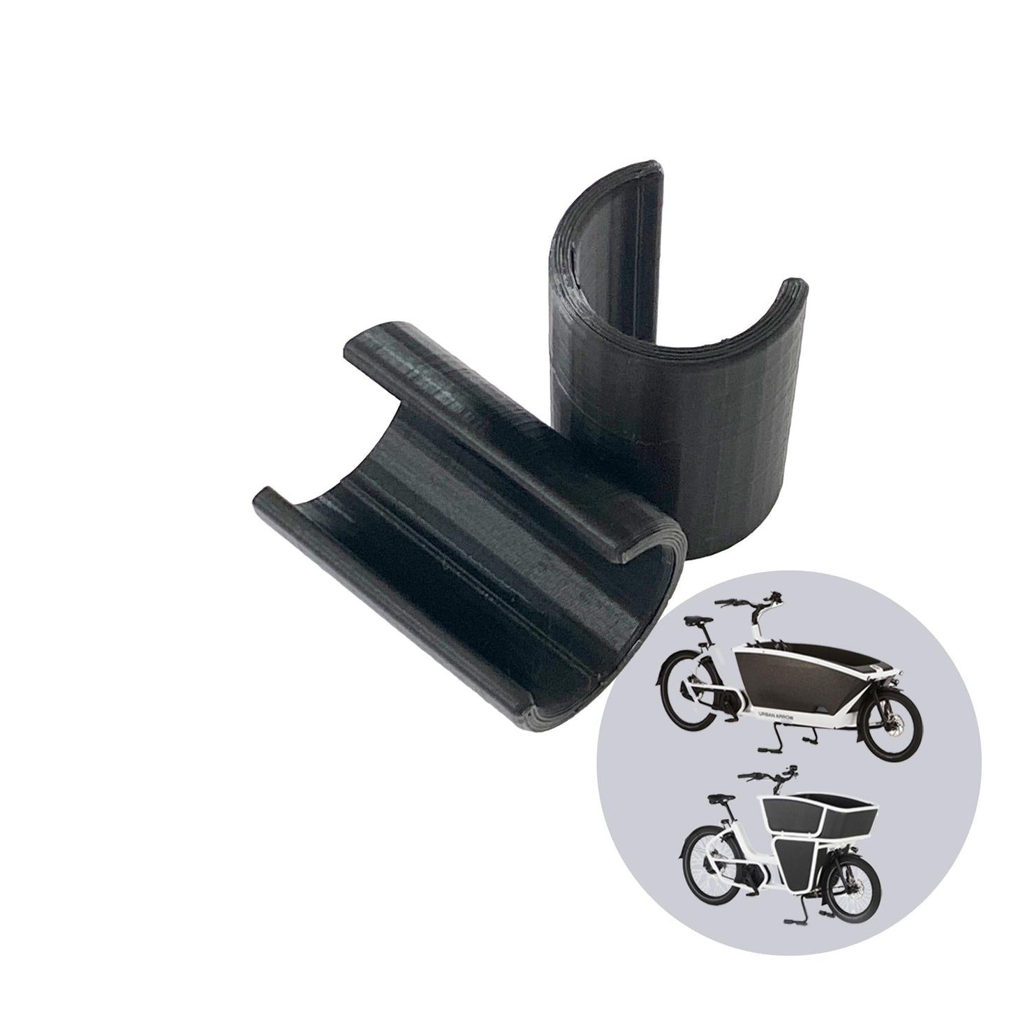 moin minis 2er Set Abstandshalter für Fahrradständer für Urban Arrow Family & Family Next & Shorty Lastenräder Schützt Gummipuffer - 040parts - 4260715845266