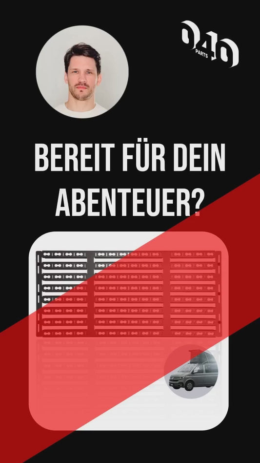 040 Parts ultra plochý strešný nosič pre VW T5 T6 T6.1 California aby tvoj van vošiel do podzemných garáží Strešný nosič