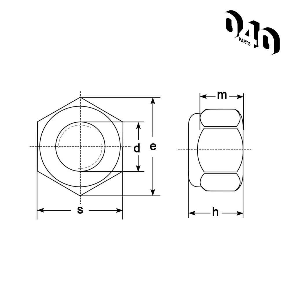 Sicherungsmutter DIN 985 M10 schwarz verzinkt - 040parts - 4260715846881